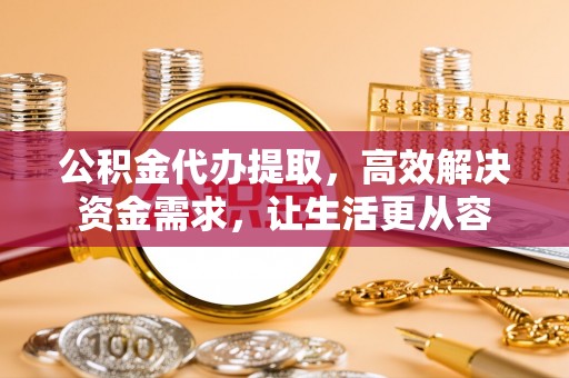 嘉定公积金代办提取，高效解决资金需求，让生活更从容