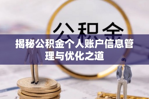 嘉定揭秘公积金个人账户信息管理与优化之道