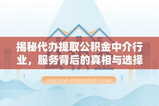 嘉定揭秘代办提取公积金中介行业，服务背后的真相与选择指南