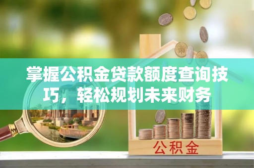 嘉定掌握公积金贷款额度查询技巧，轻松规划未来财务